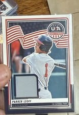 2025 Panini Stars & Stripes USA Materials Parker Leoff #USA-PL card