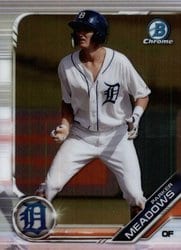 2019 Bowman Chrome Prospects Parker Meadows #BCP-175 card