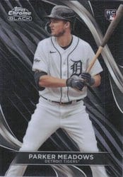 2024 Topps Chrome Black Base Set Parker Meadows #87 card