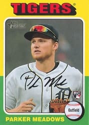 2024 Topps Heritage Mini Base Set Parker Meadows #370 card