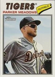 2026 Topps Heritage Base Set Parker Meadows #208 card