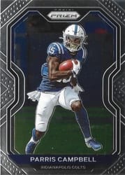 2020 Panini Prizm Base Set Parris Campbell #84 card