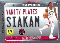 2020-21 Hoops Winter Vanity Plates Pascal Siakam #21 card