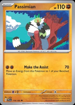 2023 Paldea Evolved Passimian #118 card
