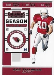 2019 Panini Contenders Base Set Pat Tillman #1 card