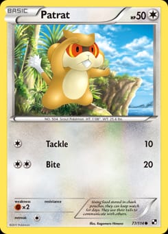 Black & White Patrat #77 card