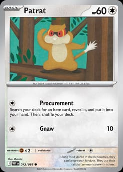 White Flare Patrat #72 card