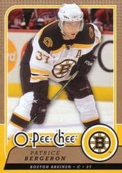 2008-09 O-Pee-Chee Base Set Patrice Bergeron #34 card