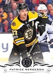 2018-19 Upper Deck Base Set Patrice Bergeron #19 card