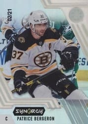 2020-21 Upper Deck Synergy Base Set Patrice Bergeron #42 card