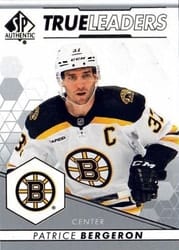 2022-23 SP Authentic True Leaders Patrice Bergeron #TL-23 card