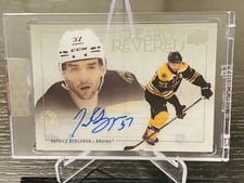 2023-24 Upper Deck Clear Cut Clearly Revered Autos Patrice Bergeron #CR-PB card