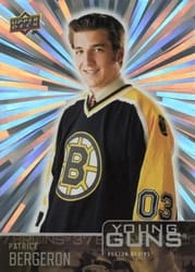 2024-25 Upper Deck Outburst Retro Young Guns Patrice Bergeron #OR-1 card