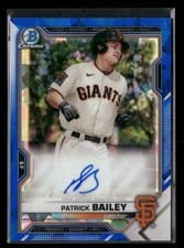 2021 Bowman Sapphire Edition Autographs Patrick Bailey #BSPA-PB card