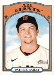 2021 Topps Heritage Minor League Base Set Patrick Bailey #80 card