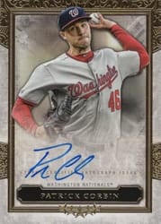2020 Topps Five Star Autographed Jumbo Patch Patrick Corbin #AJP-PCO card