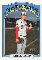2021 Topps Heritage Base Set Patrick Corbin #398 card