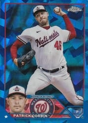 2023 Topps Chrome Update Sapphire Edition Base Set Patrick Corbin #USCS172 card