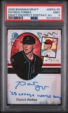2025 Bowman Draft Draft Prospect Portrait Autographs Patrick Forbes #DPPA-PF card