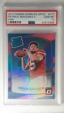 2017 Panini Donruss Optic Patrick Mahomes II Pink #177 card
