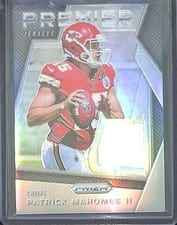 Patrick Mahomes II 2017 Panini Prizm Premier Jersey card