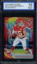 2018 Panini Phoenix Patrick Mahomes II Color Burst #48