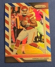 2018 Panini Prizm Patrick Mahomes II Red White Blue #102 card