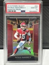 2018 Panini Select Patrick Mahomes II Maroon Prizm #66 card