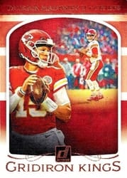 2019 Donruss Gridiron Kings Patrick Mahomes II #GK-4 card