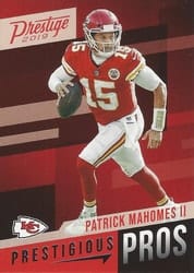 2019 Panini Prestige Prestigious Pros Patrick Mahomes II #PP-PM card