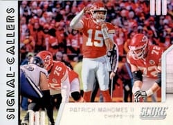 2019 Score Signal-Callers Patrick Mahomes II #SC-18 card