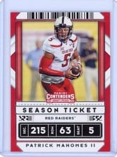 2020 Panini Contenders Draft Picks Patrick Mahomes II #80 card
