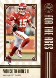2020 Panini Legacy For the Ages Patrick Mahomes II #FTA-PM card