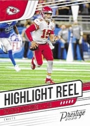 2020 Panini Prestige Highlight Reel Patrick Mahomes II #HR-PM card