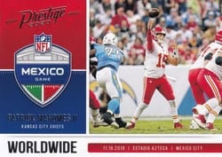 2020 Panini Prestige Worldwide Patrick Mahomes II #WW-PM card