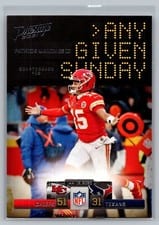 2021 Panini Prestige Any Given Sunday Patrick Mahomes II #AGS-PM card