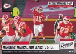 2021 Panini Prestige Highlight Reel Patrick Mahomes II #HR-PM card