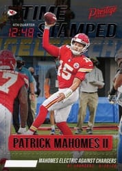 2021 Panini Prestige Time Stamped Patrick Mahomes II #TS-PM card