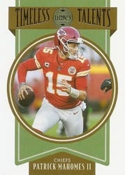 2022 Panini Legacy Timeless Talents Patrick Mahomes II #TT-1 card