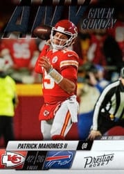 2022 Panini Prestige Any Given Sunday Patrick Mahomes II #11 card