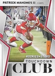 2022 Panini Rookies & Stars Touchdown Club Patrick Mahomes II #TD-2 card