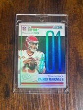 2024 Score Top 100 Patrick Mahomes II #1 card