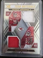 2022 Panini XR Team Materials Patrick Mahomes II / Skyy Moore #TM-26 card