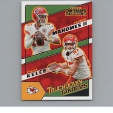 2022 Panini Contenders Touchdown Tandems Patrick Mahomes II, Travis Kelce #TDT-KC card