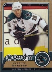 2008-09 O-Pee-Chee Base Set Patrick Marleau #187 card