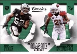 2018 Panini Classics Classic Clashes Patrick Peterson / Khalil Mack #13 card