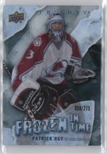 2022-23 Upper Deck Trilogy Frozen in Time Patrick Roy #FT-PR card