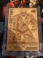 2024-25 Upper Deck Engrained Icons Carved in Time Patrick Roy #CT-PR card