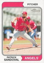 2023 Topps Heritage Base Set Patrick Sandoval #198 card