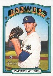 2021 Topps Heritage Base Set Patrick Weigel #674 card